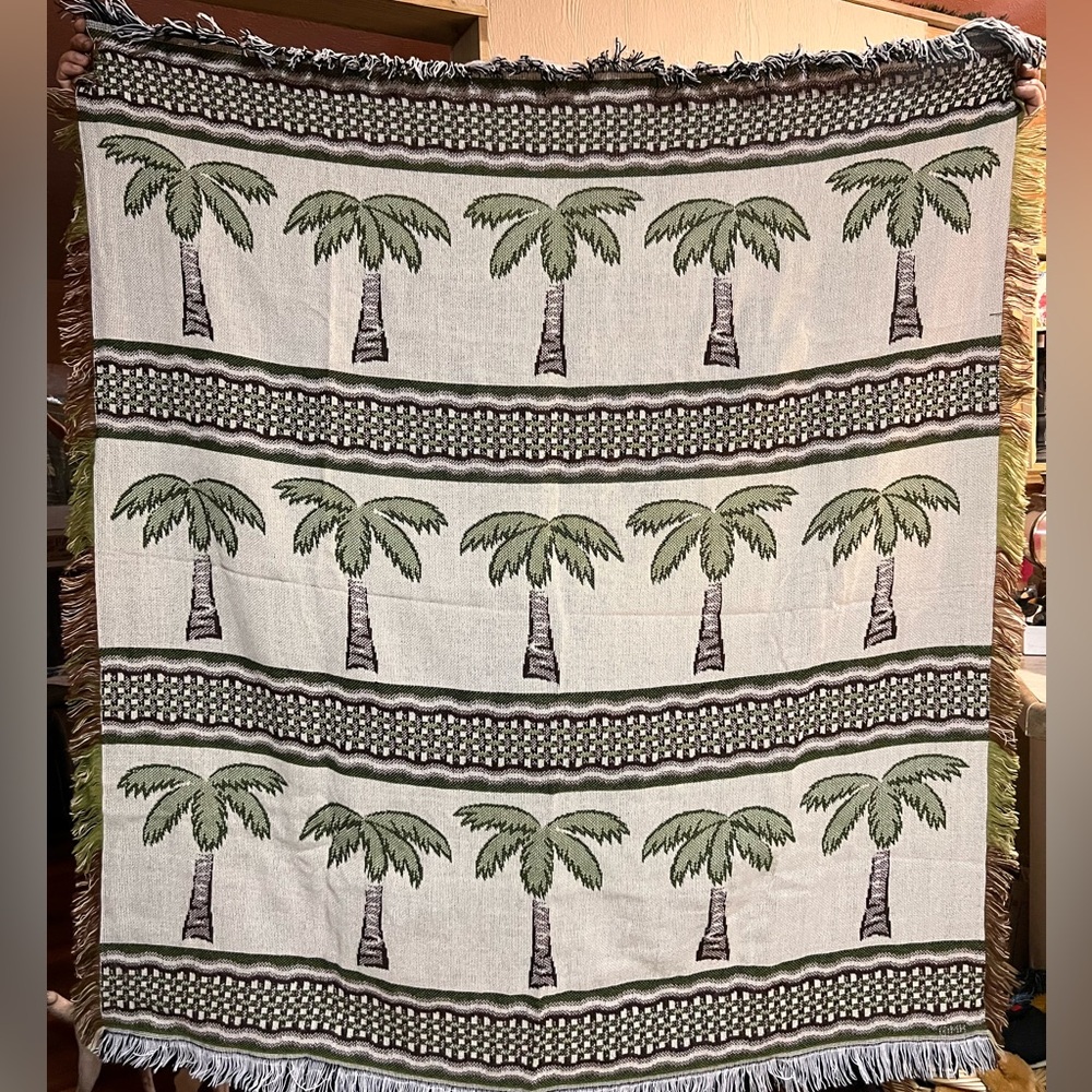 Tapestry Tropical Palm Tree Throw Blanket Mohawk USA